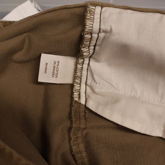 J Jill Stretch Corduroy Pants Size 10 Straight Front 2 Pockets Front Zip Khaki79 - Picture 16 of 16